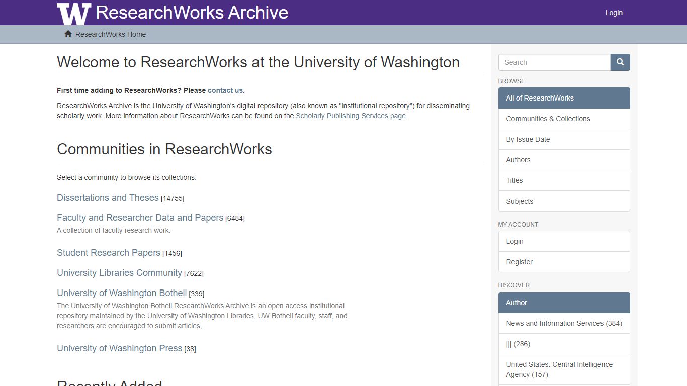 ResearchWorks Home - University of Washington